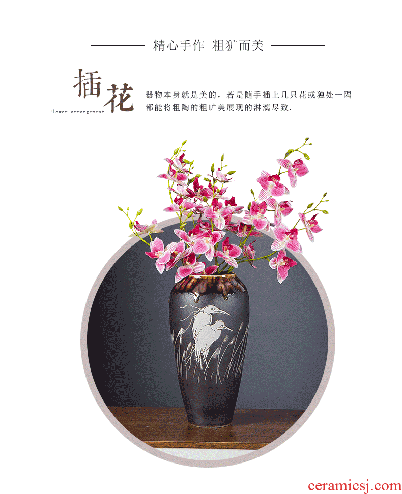 Jingdezhen ceramic manually inserted vases, contemporary and contracted home sitting room porch table surface decoration creative furnishing articles