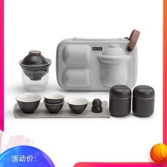 Mr Nan shan travel see the crack a pot of kung fu tea set fourth ceramic outdoor portable receive