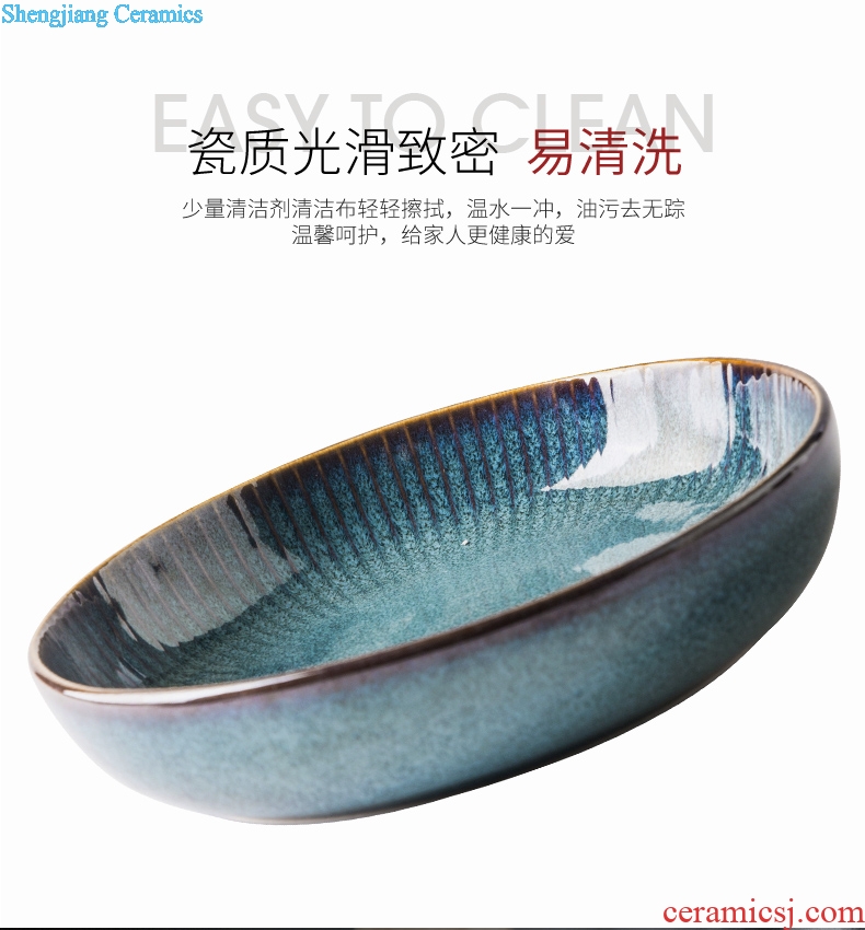 Household bowl bowl rainbow noodle bowl bowl big salad dishes tableware ceramic dishes suit creative personality northern Europe