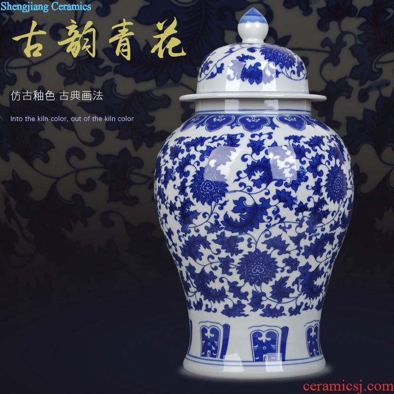 New Chinese style classical jingdezhen ceramics archaize home sitting room porch vase penjing art decoration