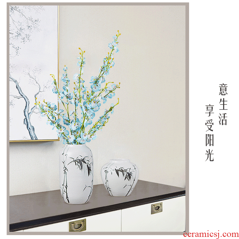 Contemporary and contracted household act the role ofing is tasted flower arranging ceramic vase decoration decoration of Chinese style living room TV cabinet table furnishing articles