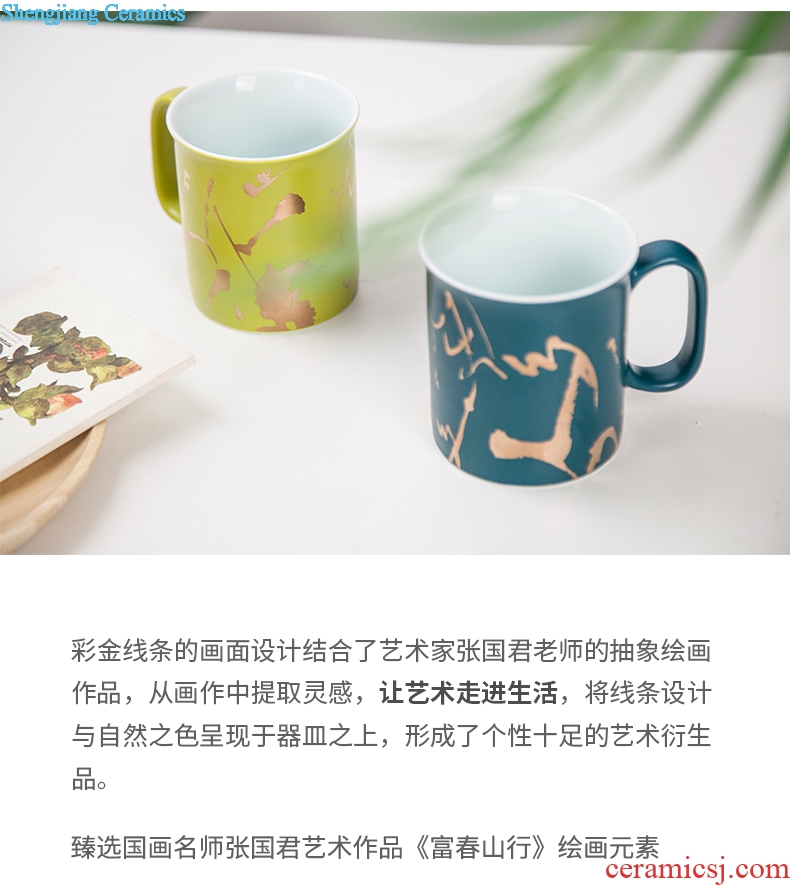 Spilling hot matte color glaze ceramic mug of coffee cup gift support custom tailored