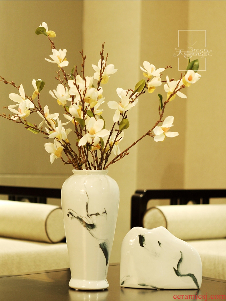 Creative new Chinese style ceramic vase example room TV ark place the sitting room porch table flower arranging, soft adornment