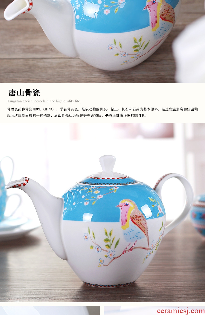 Vidsel European tea set suit household bone China coffee coffee cups and saucers of high-grade ceramic English afternoon tea