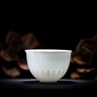 TaoXiChuan jingdezhen ceramic film violet carved mean tire single cup kung fu tea cups master sample tea cup