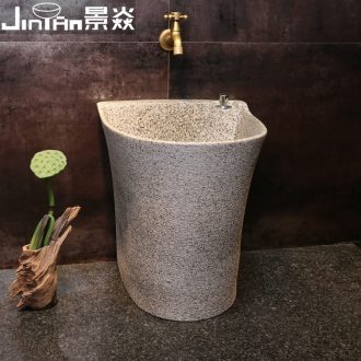 JingYan frosted art mop pool of Chinese style household ceramic mop mop pool balcony toilet tank pool mop pool