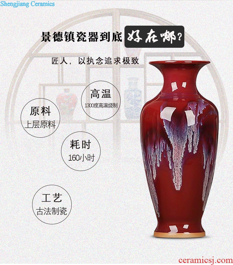 Jingdezhen ceramics archaize of jun porcelain goddess of mercy bottle rich ancient frame of new Chinese style household act the role ofing is tasted furnishing articles of handicraft ornament
