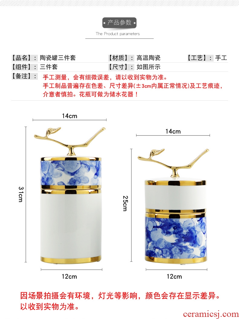 Modern new Chinese style ceramic storage tank furnishing articles sitting room hotel creative example room porch soft decorations arts and crafts