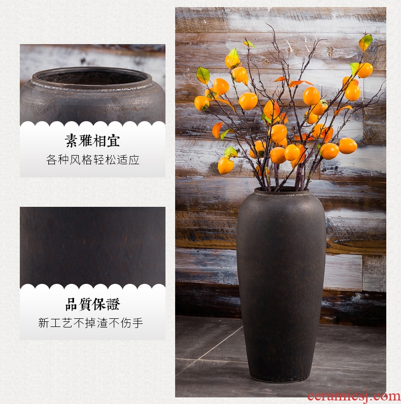 Gagarin retro vases, ceramic creative furnishing articles household yard landing dry flower arranging flowers decorative flower implement Chinese style