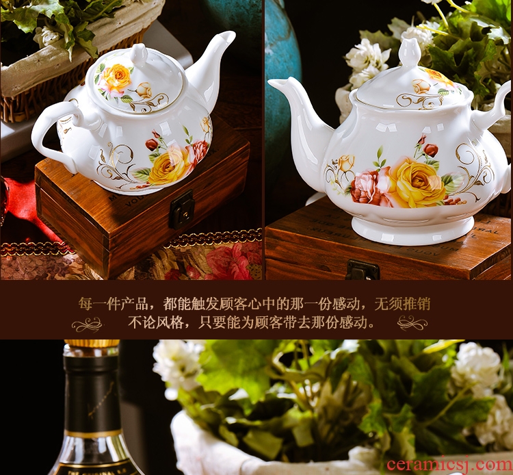 Ceramic European tea set English afternoon tea tea cups of coffee cups of water glass luxury home