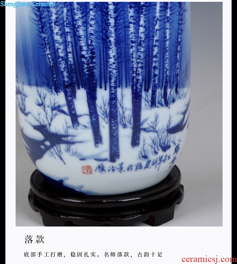 Jingdezhen porcelain ceramics famous masterpieces hand-painted vases sitting room home decoration handicraft furnishing articles