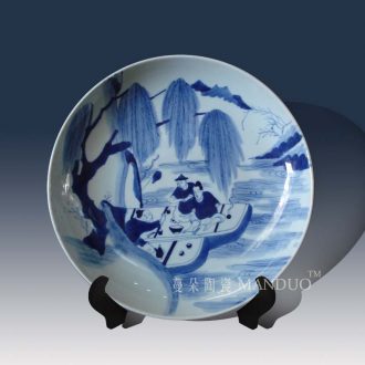 Qing dynasty kangxi cross drinking figure decoration classic decorative porcelain porcelain jingdezhen hand-painted classic characters