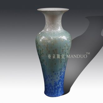 Jingdezhen 1 m crystalline glaze color display vase elegant living room furnishings ice glaze of large vase