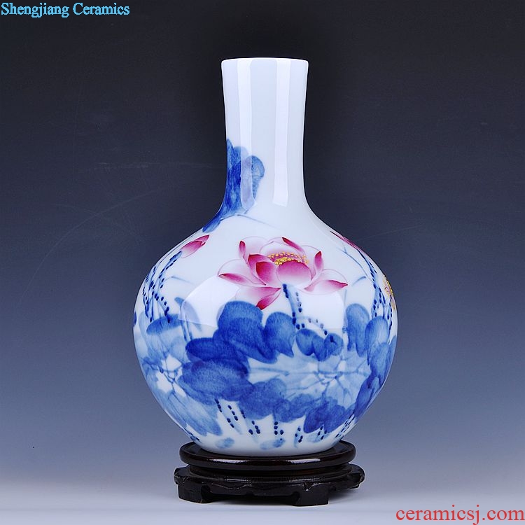 Mesa of jingdezhen ceramic vase famous hand-painted porcelain household act the role ofing is tasted modern flower, adornment is placed
