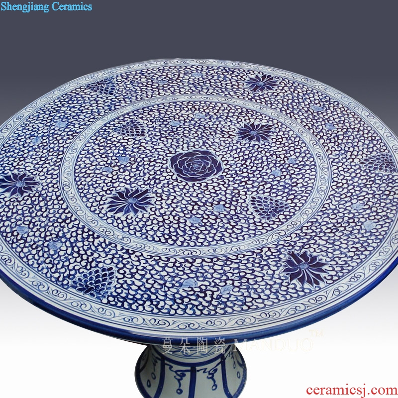 Jingdezhen ceramic table suit high-end classic traditional table suit anti-corrosion is prevented bask in the exhibition hall museum table