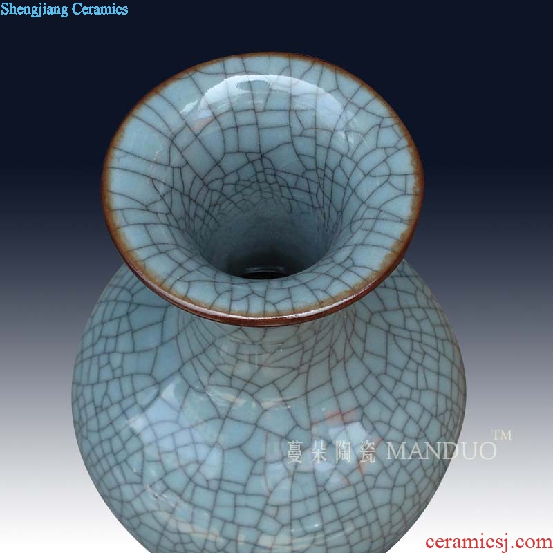 Crack glaze crack open a piece of tail vase elder brother kiln design tendril mesa of pottery and porcelain vase