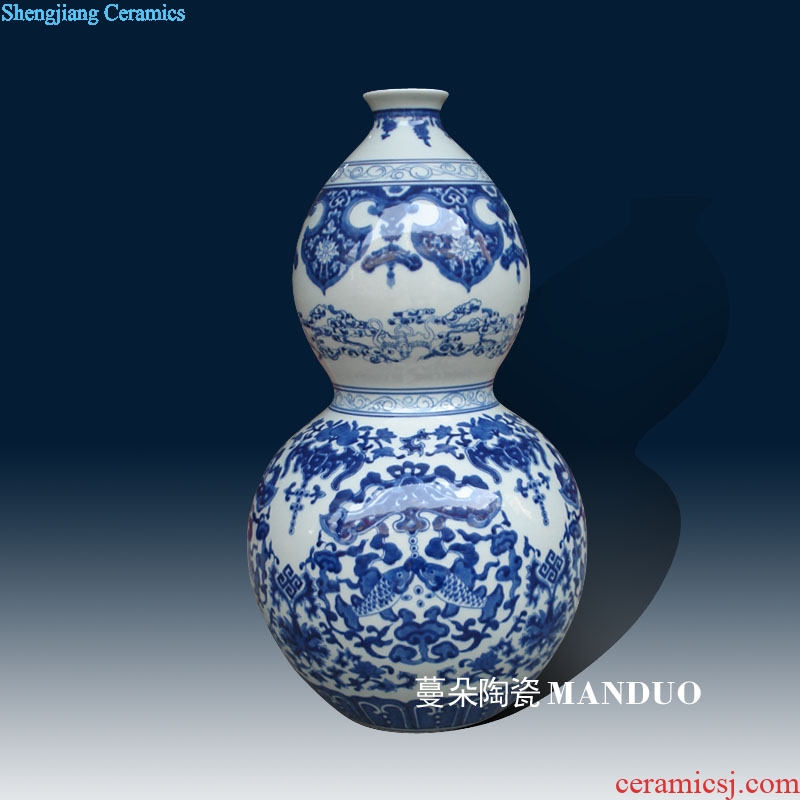 Jingdezhen blue and white xiantao 45 cm high pure hand-painted gourd vases xiantao gourd blue and white porcelain vase