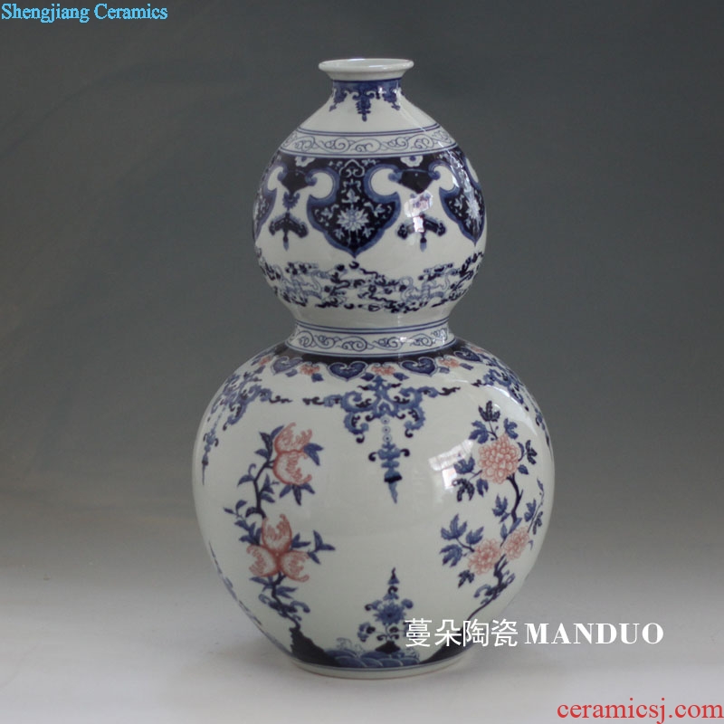 Jingdezhen blue and white xiantao 45 cm high pure hand-painted gourd vases xiantao gourd blue and white porcelain vase