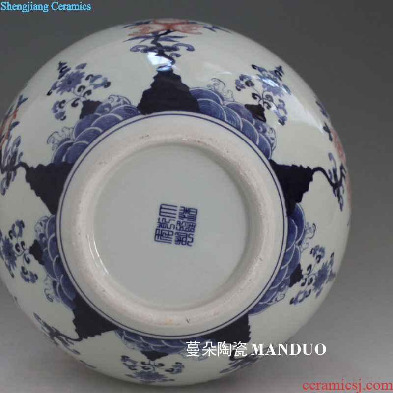 Jingdezhen blue and white xiantao 45 cm high pure hand-painted gourd vases xiantao gourd blue and white porcelain vase