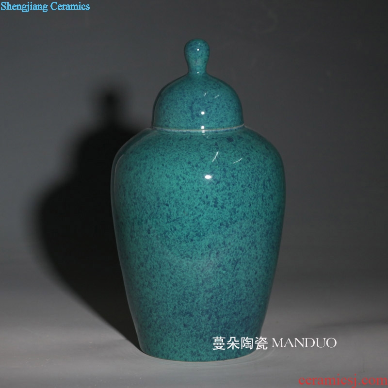 Jingdezhen kiln general orange blue cans of soft adornment display general general warm pot