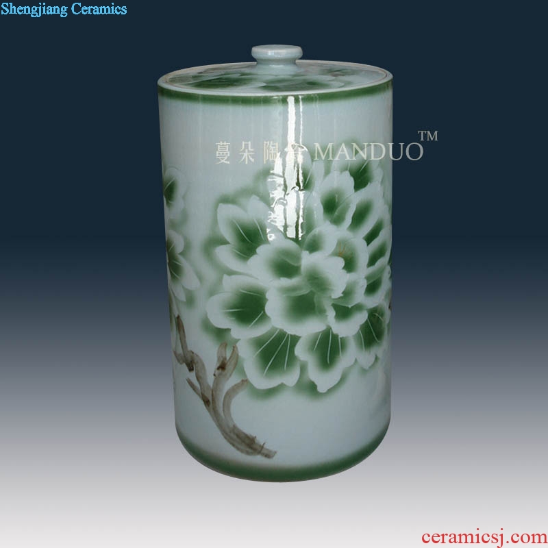 Jingdezhen high-grade straight, cover pot seven scholars of yunnan puer tea pot of tea cake ceramic porcelain tanks