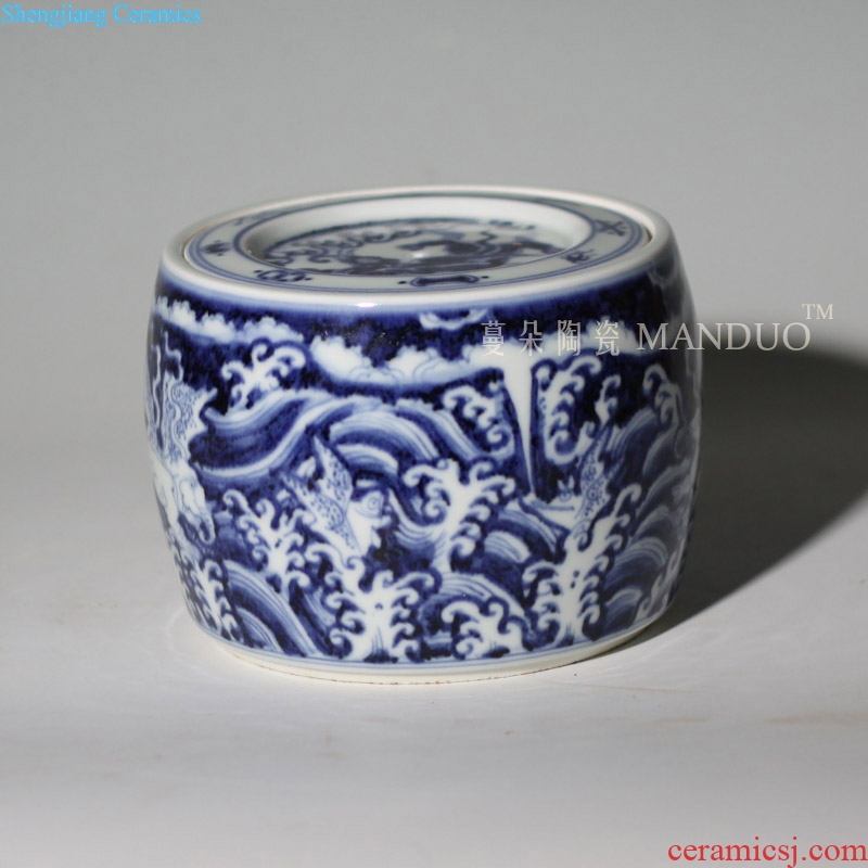 Jingdezhen hand-painted cans of blue and white porcelain dragon of dragon announce cricket cricket cans