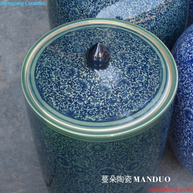 Archaize of jingdezhen porcelain straight tank 50 cm high porcelain installed meters pot environmental loading tea meters