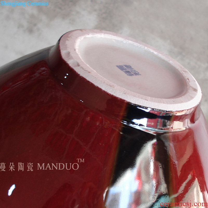 Jingdezhen classical auspicious implies three Yang kaitai, display vase display ruby red kiln porcelain vase vase