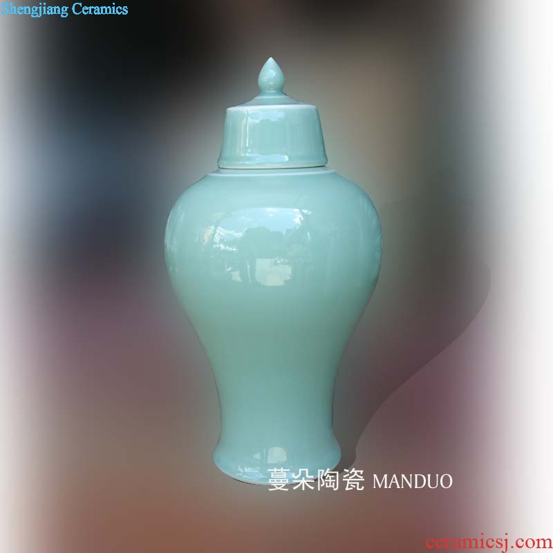 Upscale elegant plum bottle celadon longquan shadow greengage bottle rich ancient frame ornament porcelain jingdezhen porcelain