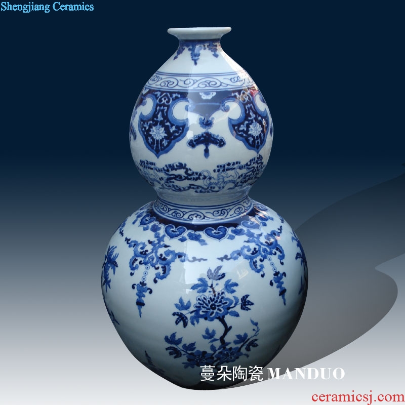 Jingdezhen blue and white xiantao 45 cm high pure hand-painted gourd vases xiantao gourd blue and white porcelain vase