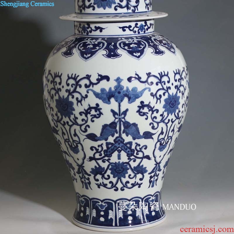 Jingdezhen water-wave general porcelain cover general auspicious hand-painted porcelain of jingdezhen porcelain pot
