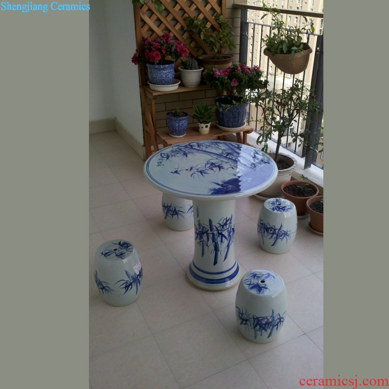 Jingdezhen porcelain ceramic table decoration villa garden outdoor balcony table section high art porcelain