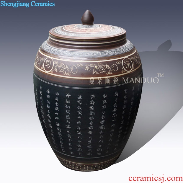Functional ceramic porcelain jingdezhen life cover Chinese ancient classical ceramic meters pot storage tank