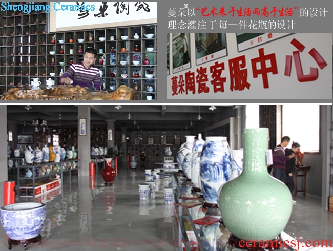 Jingdezhen jingdezhen painting of flowers and big vase landing landing vase company to open the vase