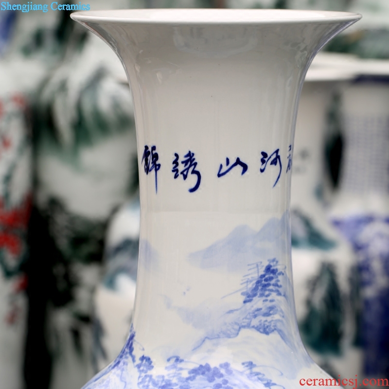 Jingdezhen ceramics hand-painted splendid sunvo sitting room of large home decoration of blue and white porcelain vase furnishing articles