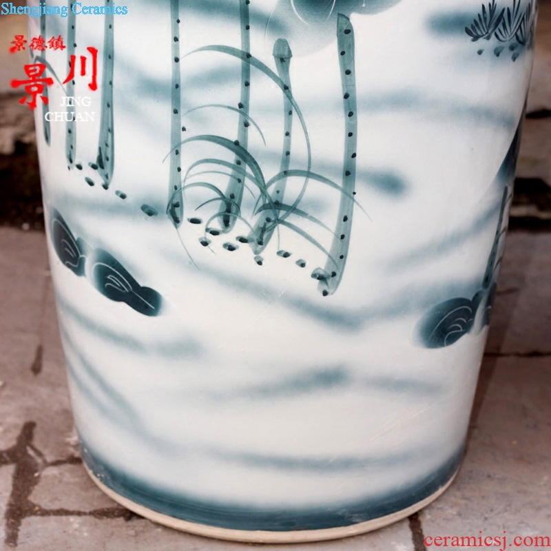 Jingdezhen ceramics of large vases, hand-painted lotus lotus years sitting room place wax gourd bottle than fish