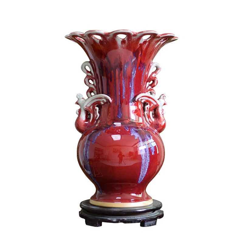 Archaize of jingdezhen ceramics kiln jun porcelain vases, new Chinese style household act the role ofing is tasted the sitting room TV ark furnishing articles