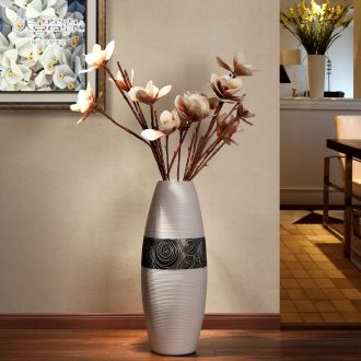 Jingdezhen ground vase European modern fashion contracted sitting room TV ark place flower home decoration