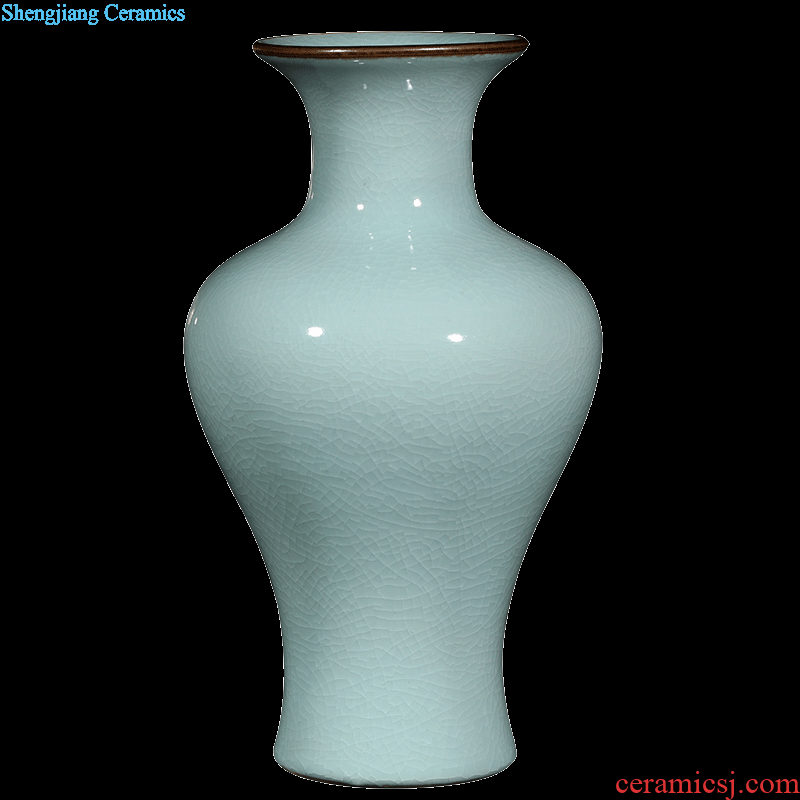 Jingdezhen ceramics kiln crack antique flower vase household adornment handicraft decoration furnishing articles sitting room
