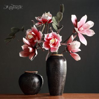 Jingdezhen restoring ancient ways do old clay coarse pottery vase is the sitting room TV ark ceramic clay pottery flower arranging nostalgic flowerpot