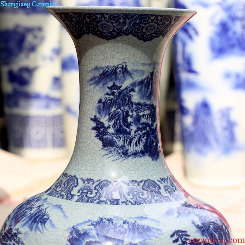 Archaize crack of jingdezhen ceramics glaze sitting room mesa study of large vase household furnishing articles craft ornaments