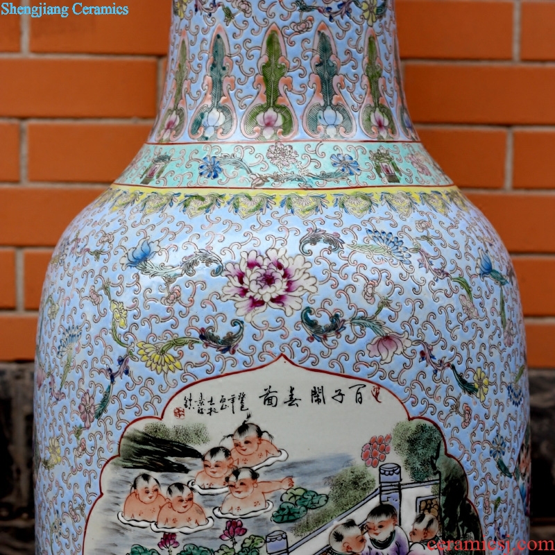 Hand in the spring of the ancient philosophers make jingdezhen ceramic floor big vase sitting room of Chinese style household furnishing articles stores the hall decoration