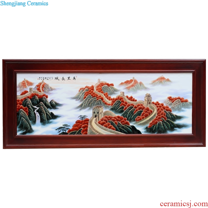 Jingdezhen ceramic painting hand-painted wall adornment porcelain plate painting the living room a study background wall Chinese hang a picture