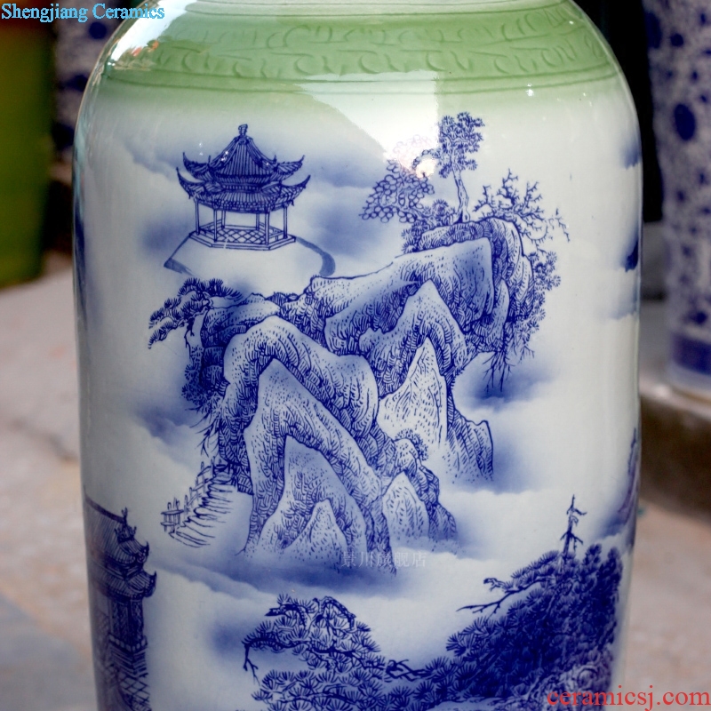 Jingdezhen ceramics yunshan xiufeng landing big vase modern home sitting room hotel furnishing articles ornaments