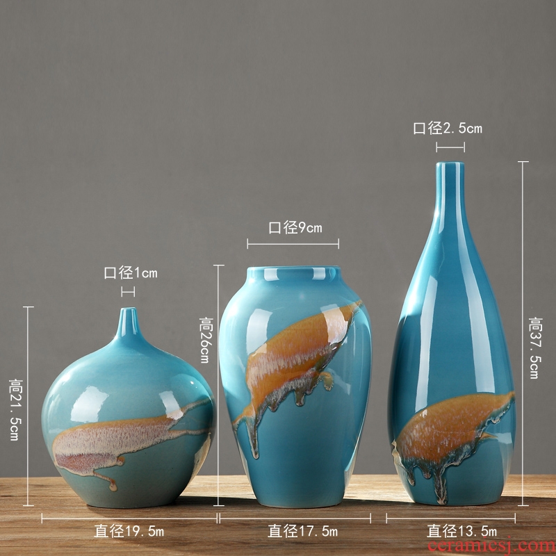 Jingdezhen ceramic European modern new Chinese style household soft adornment vase the sitting room porch TV ark furnishing articles