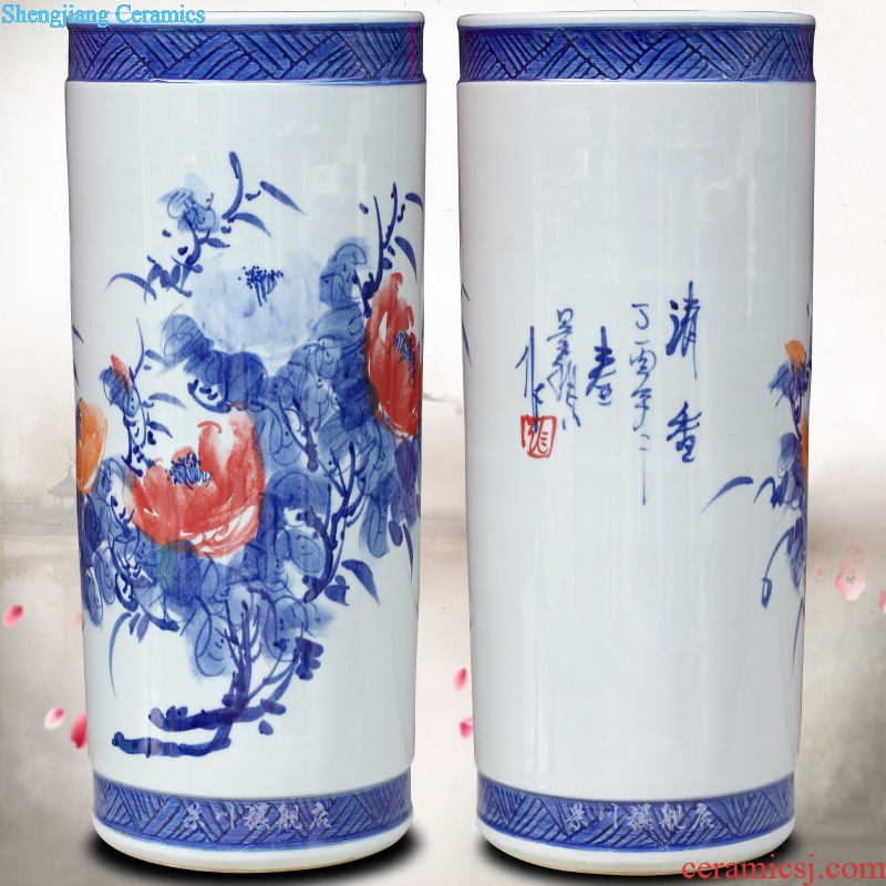 Jingdezhen ceramics bamboo report peaceful quiver home sitting room office furnishing articles study calligraphy and painting scroll to receive goods