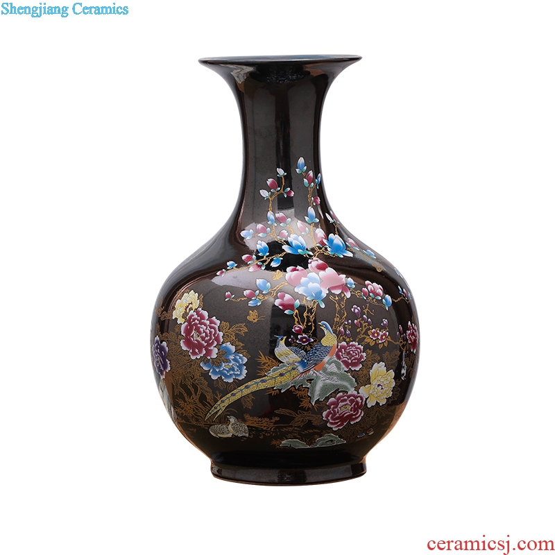 Jingdezhen ceramics large vases, new Chinese style household living room hotel flower arranging trap porch place ornament