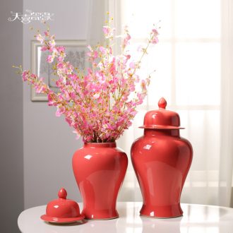 New Chinese jingdezhen ceramics with cover storage tank sitting room between household adornment handicraft soft outfit example furnishing articles