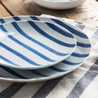 Ijarl million jia Japanese creative household ceramics ceramic plate fresh beef dish dish to Karen FanPan plate