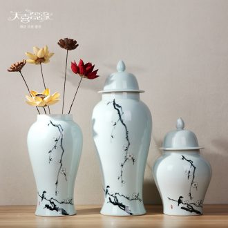 Jingdezhen hand-painted ceramic general storage tank European creative contemporary household example room decoration ornaments